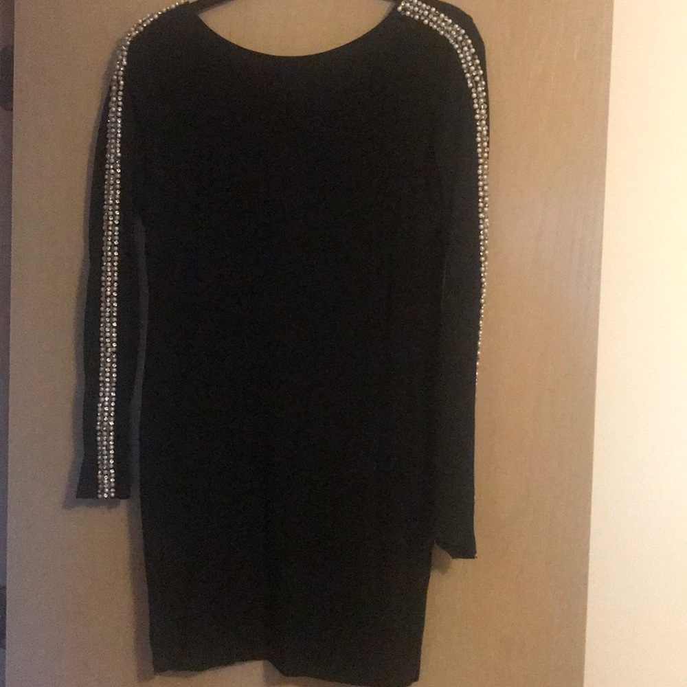 Open Back Embellished shoulders and sleeves Dress